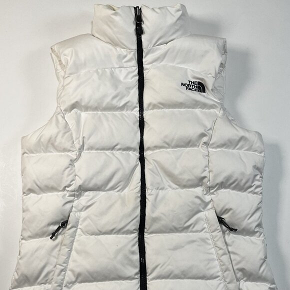 The North Face Nuptse Womens XS Vest 700 Down Fill Puffer White Winter Quilted - Picture 1 of 12